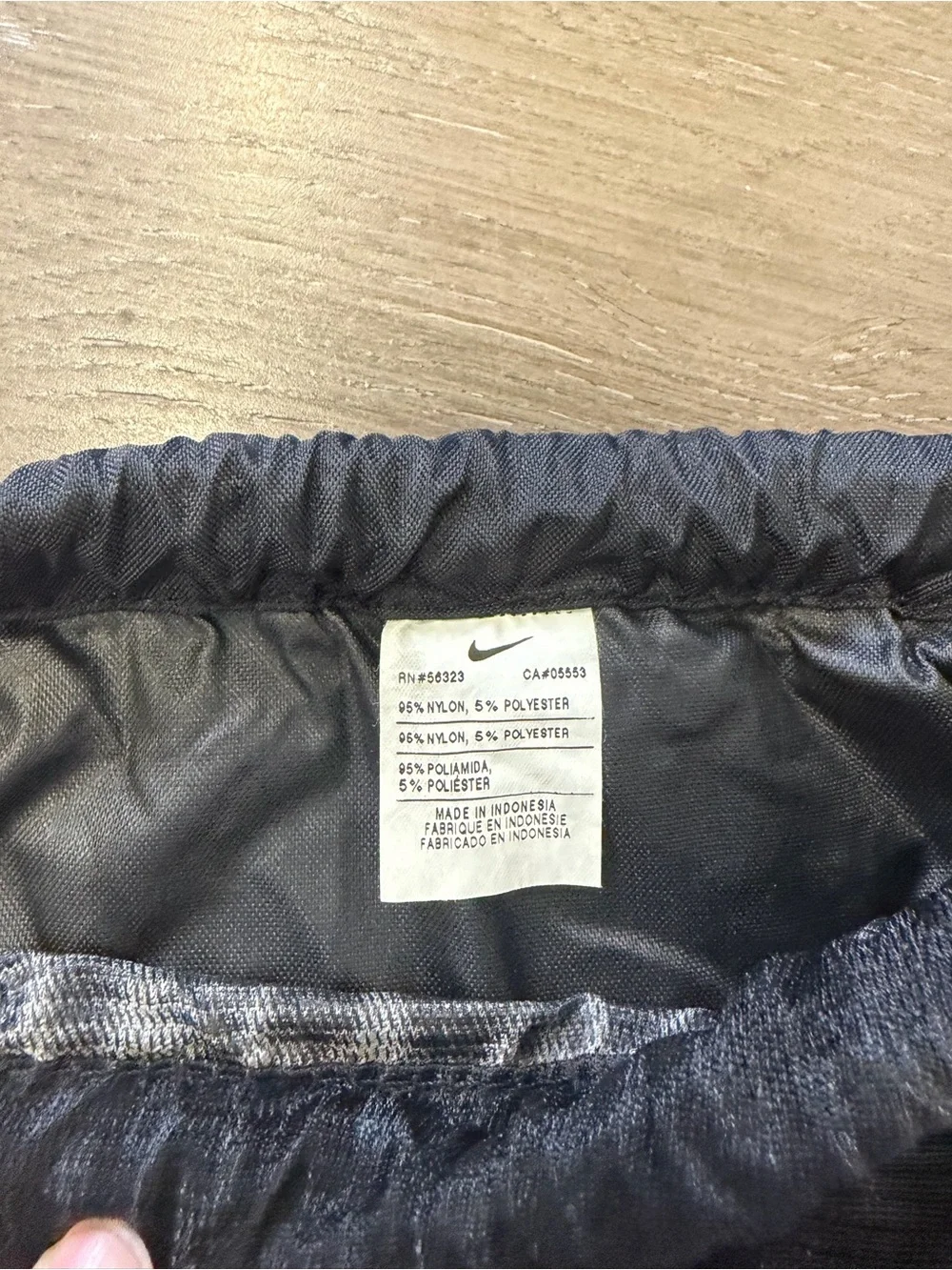 Nike Black Drawstring Backpack with White Swoosh